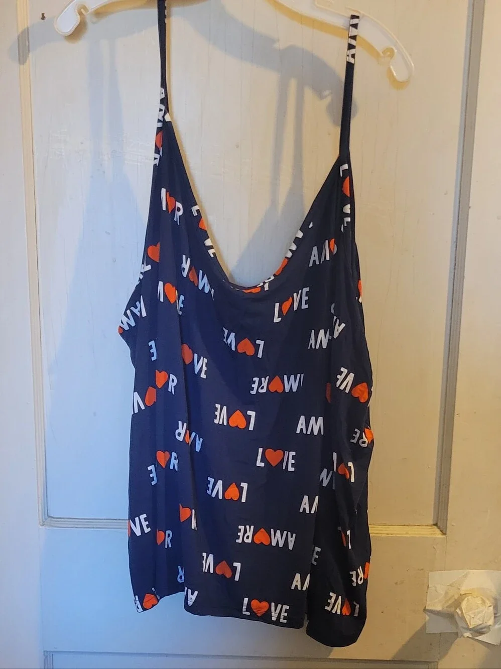 Old Navy Navy Printed 'LOVE' V-Neck Cami Sleep Tank NWOT 4X